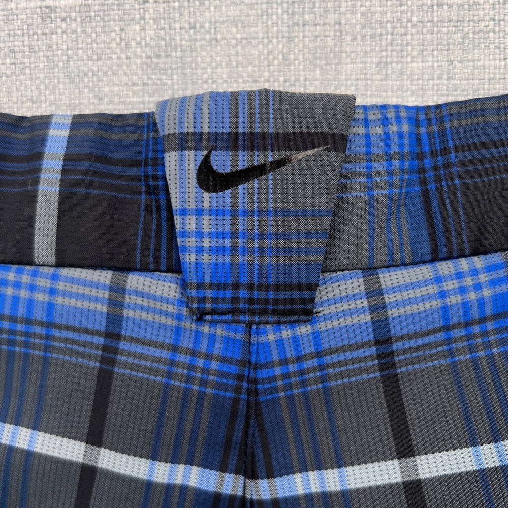 Nike Golf Dri-FIT Plaid Shorts Men 38 Blue Performance Stretch Athletic Preppy - Picture 4 of 10